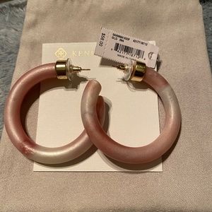 Kendra Scott Medium Colored Resin Open Hoop 2” Earrings